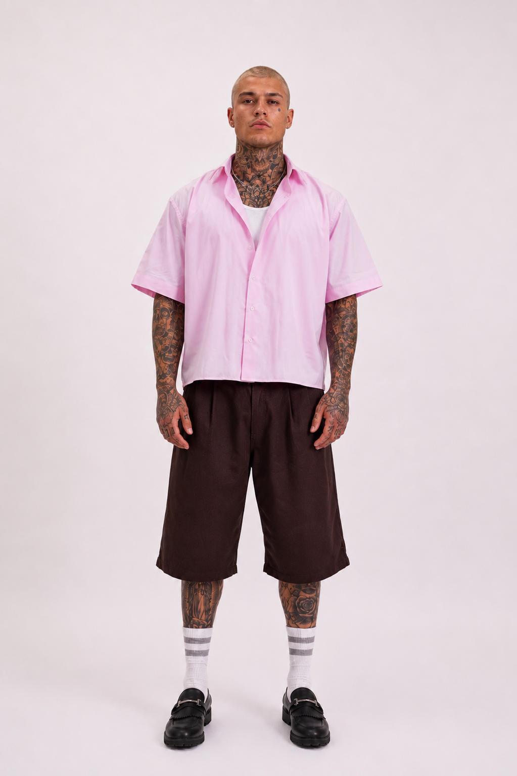 Crop Sartoriale Rosa