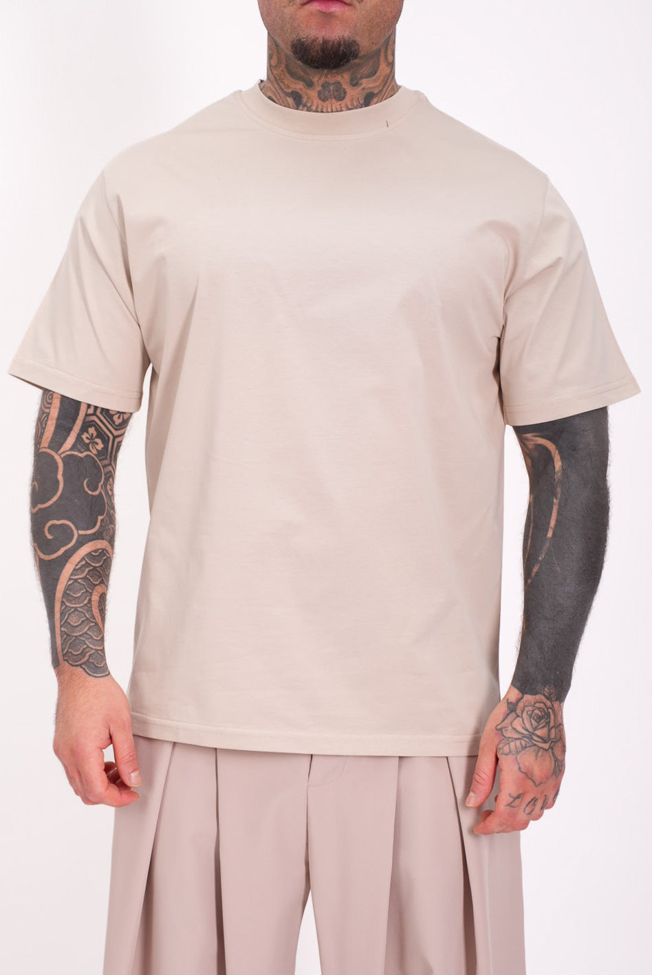 T-Shirt Filo di Scozia Beige