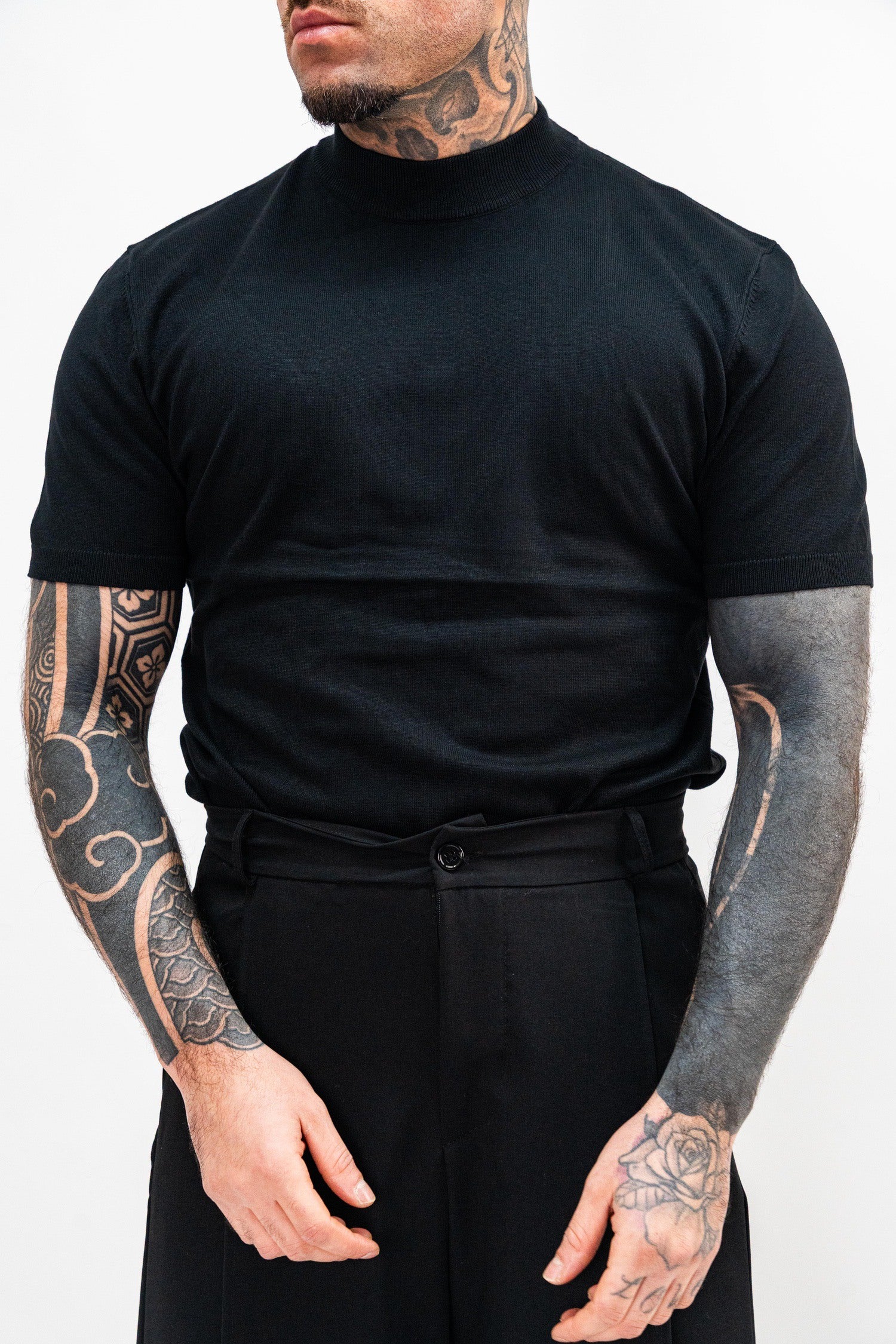 Maglia Girocollo Nera - High Drip Studios