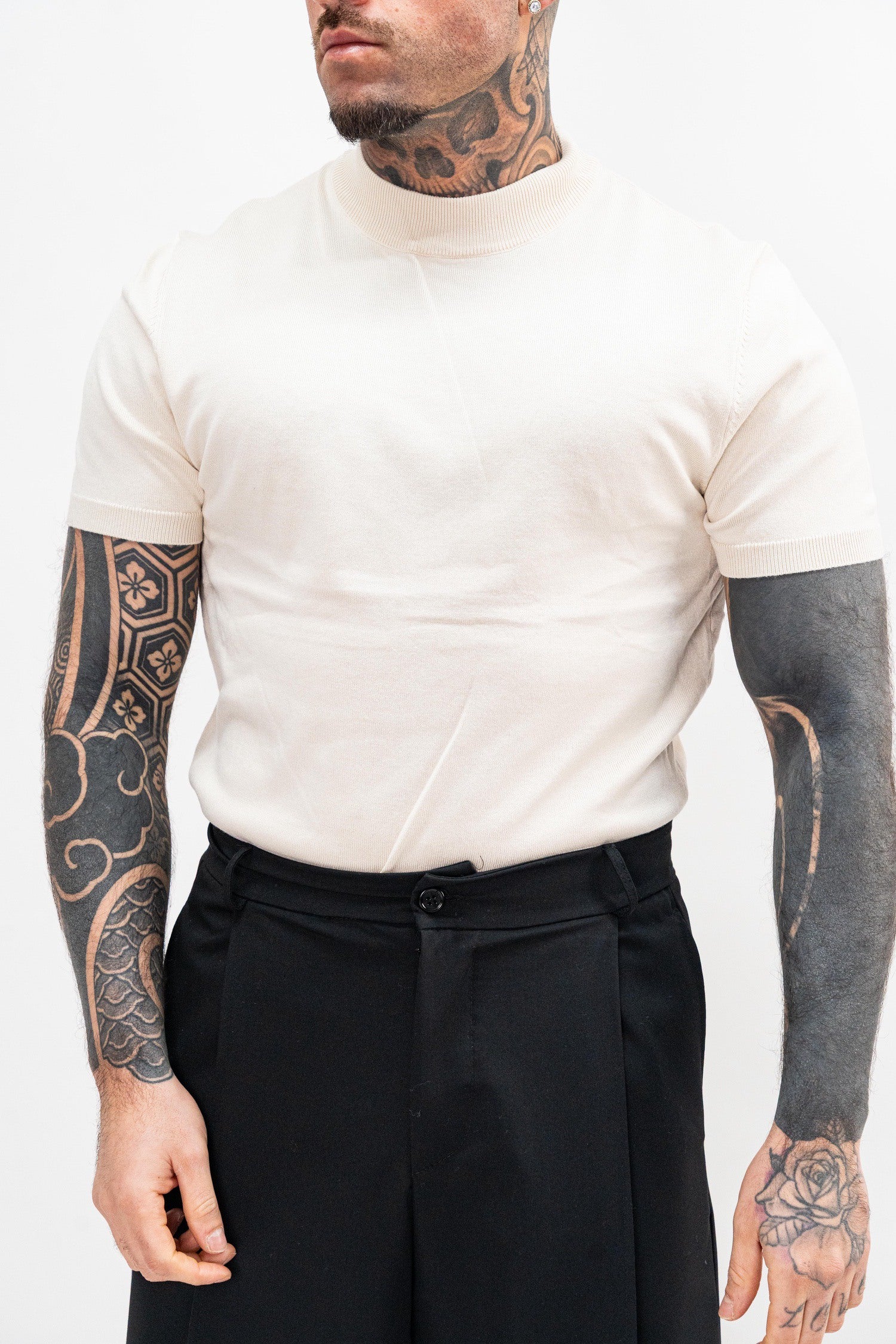 Maglia Girocollo Crema - High Drip Studios