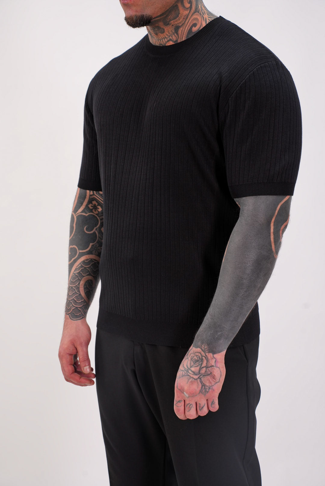 Maglia Costine Nera - High Drip Studios