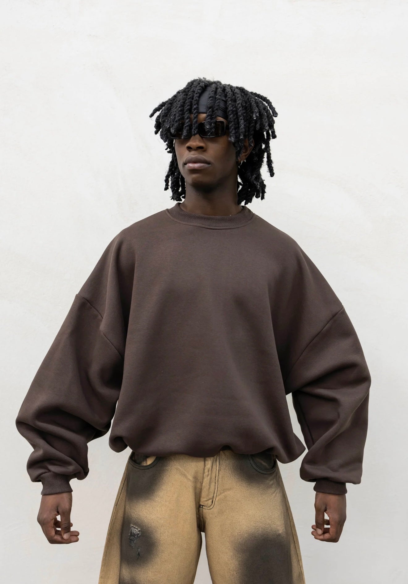 Felpa Oversize With Love Marrone - High Drip Studios