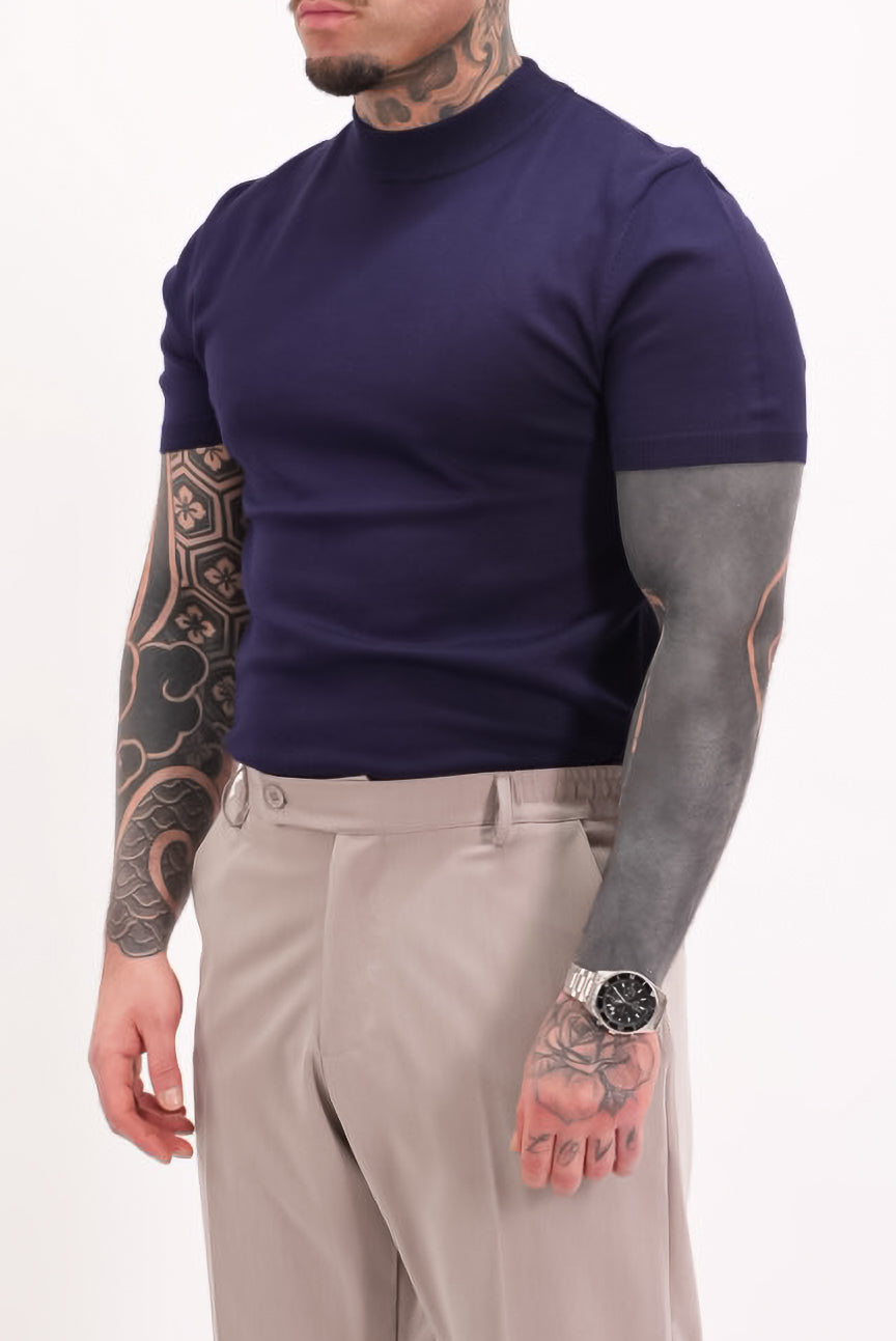 Maglia girocollo Blu - High Drip Studios