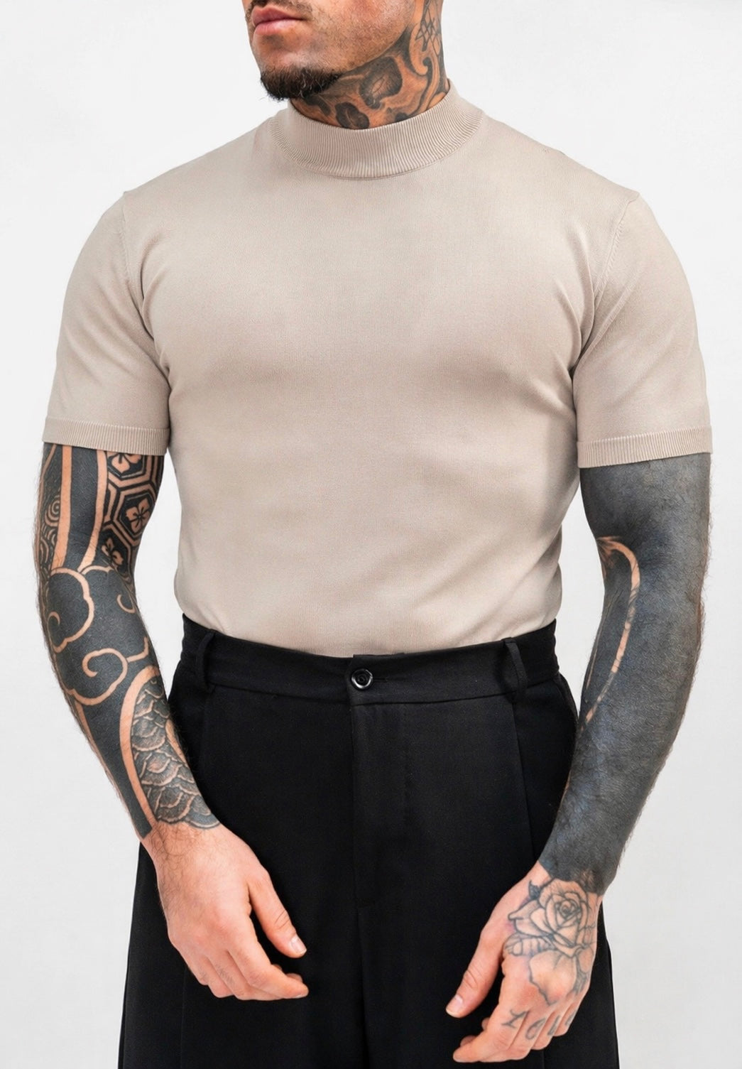 Maglia Girocollo Beige - High Drip Studios