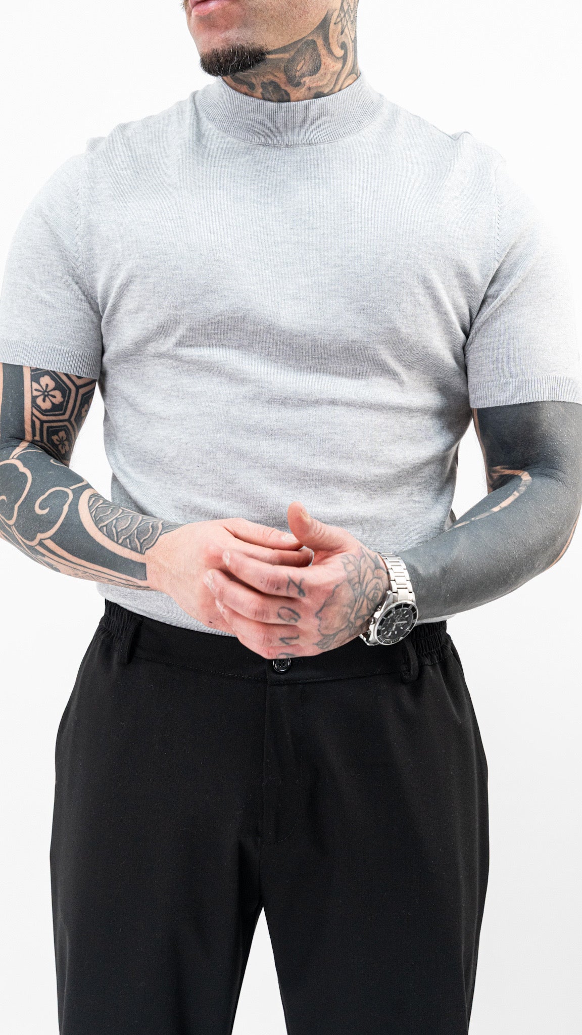 Maglia girocollo Grigio - High Drip Studios