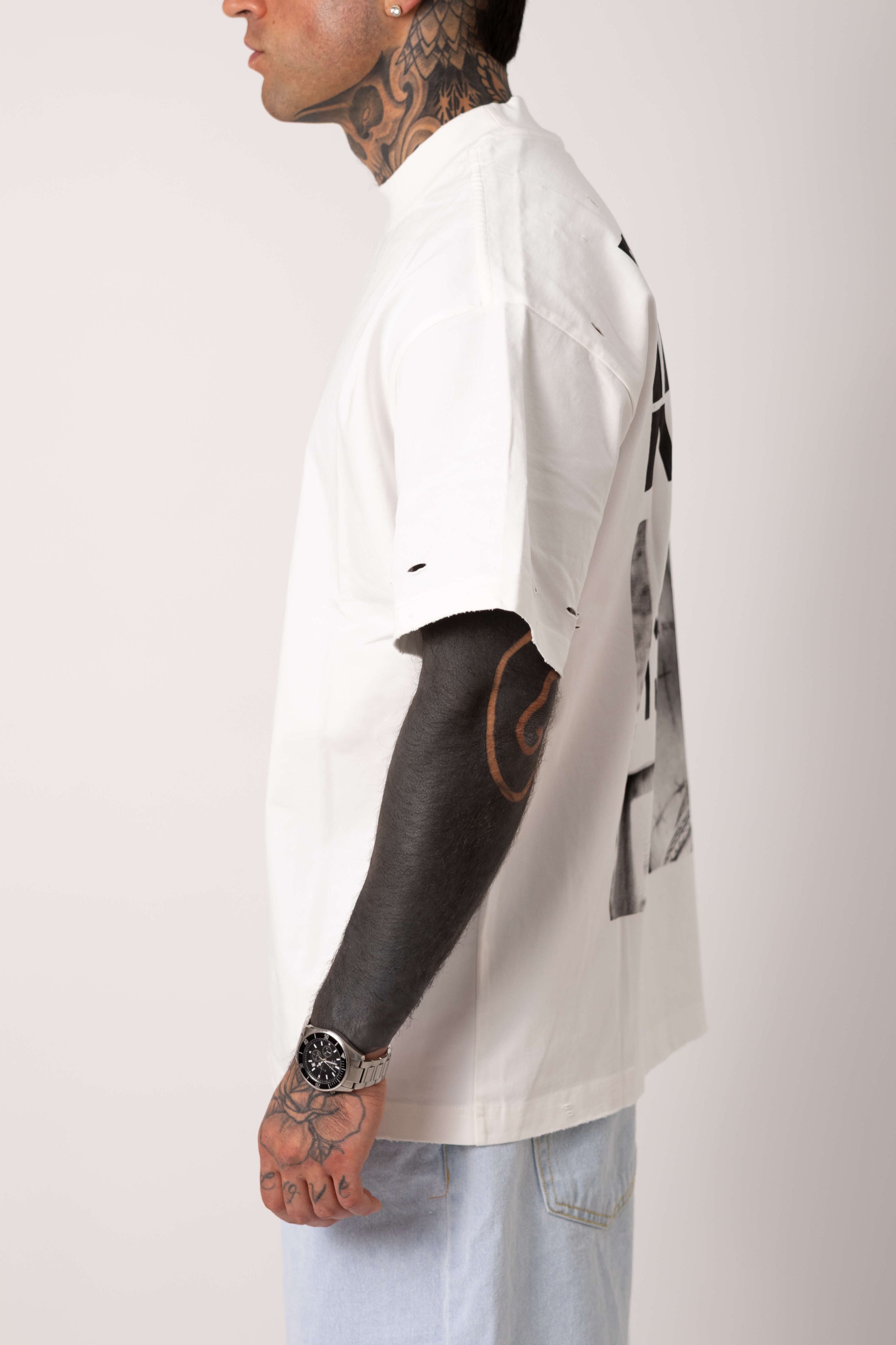 T-Shirt Peace Bianca - High Drip Studios