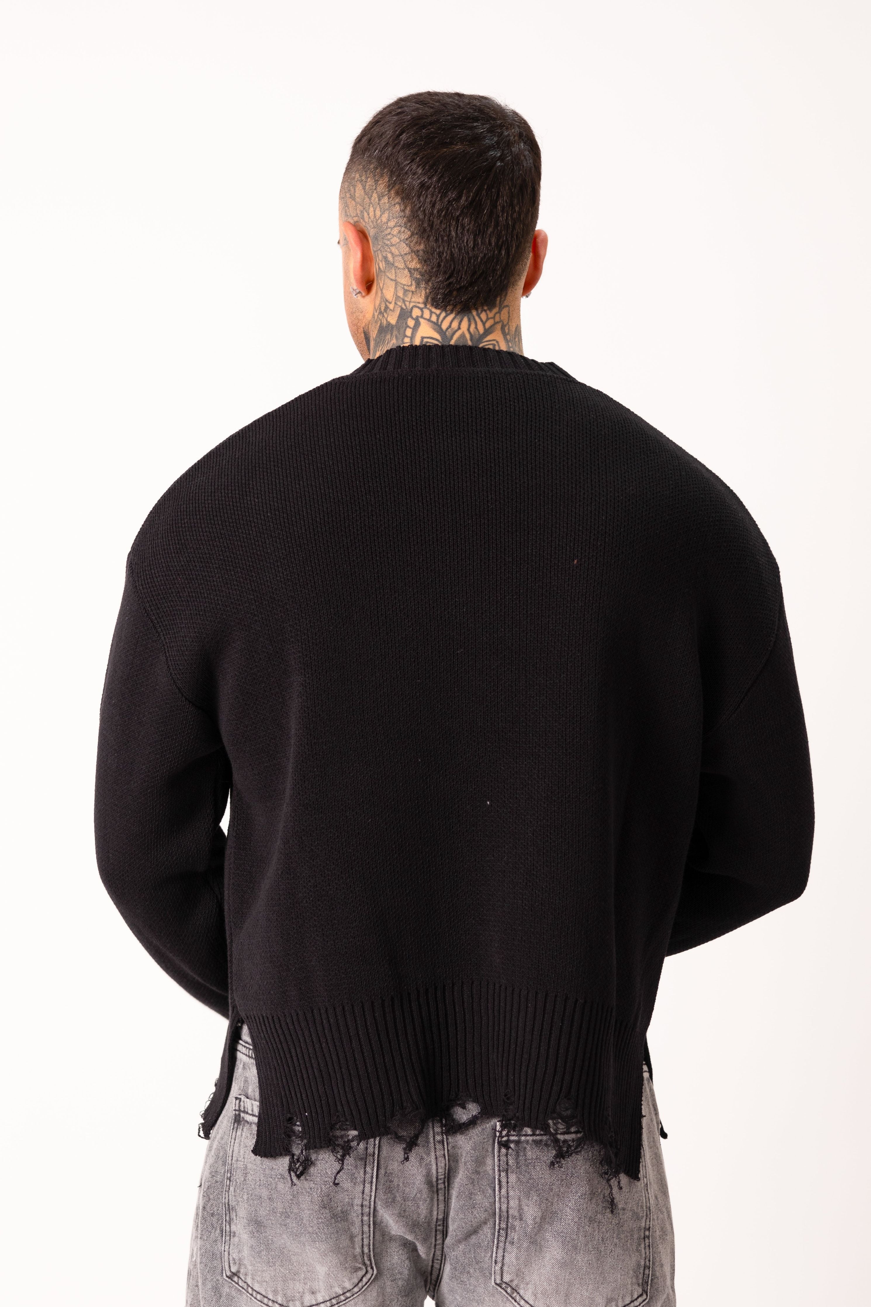 Maglione Broken Nero - High Drip Studios