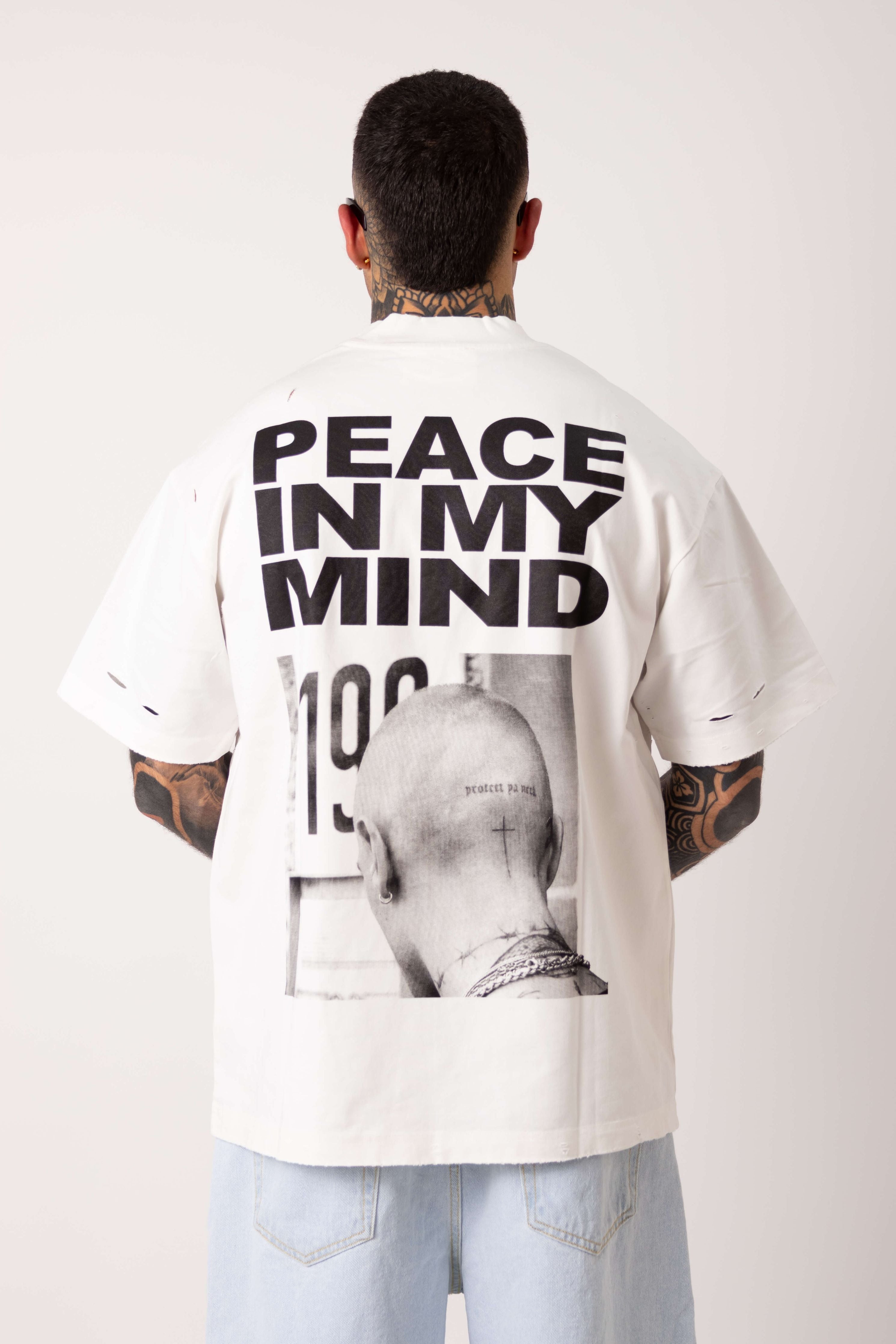 T-Shirt Peace Bianca - High Drip Studios