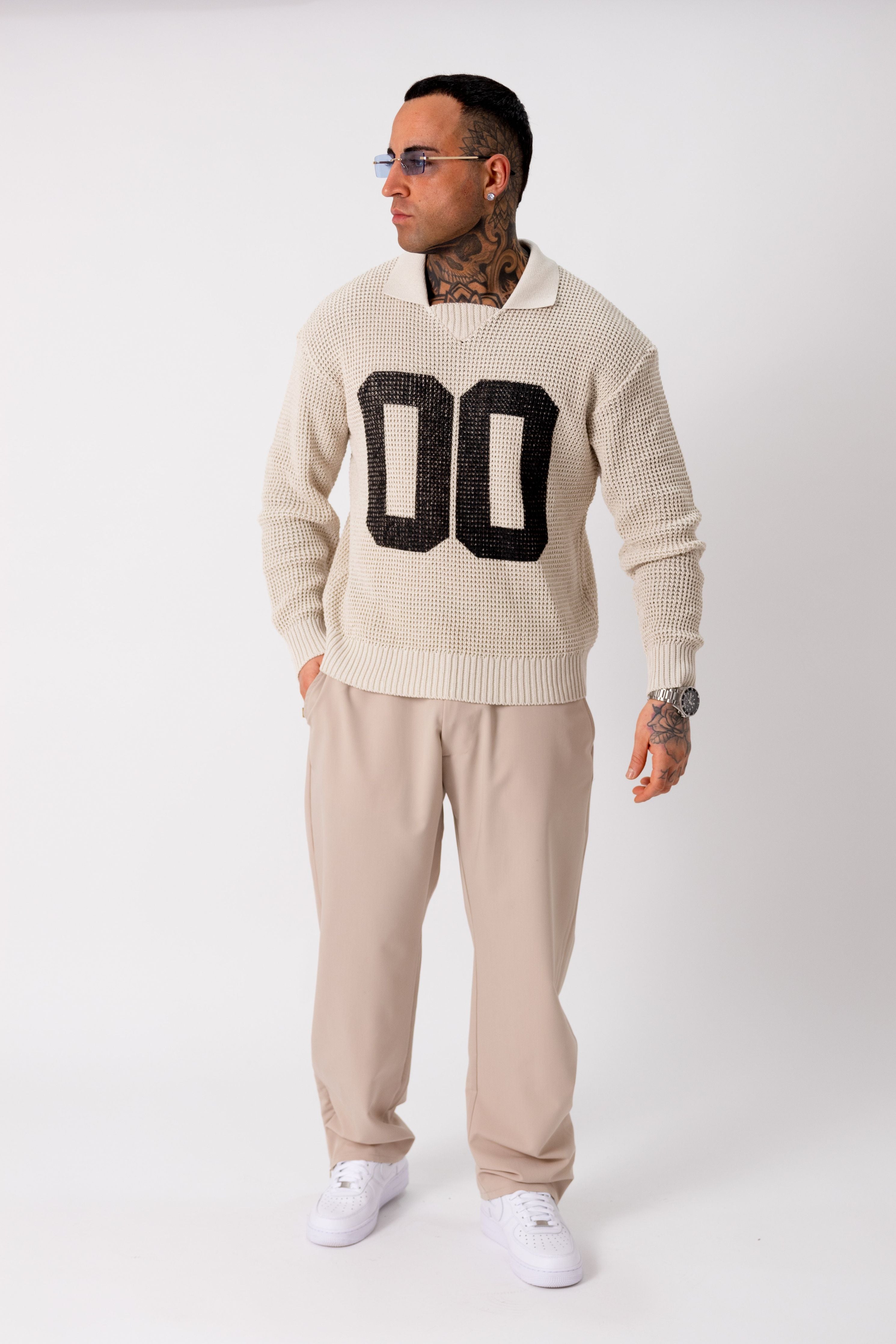 Pantalone Zip Beige - High Drip Studios