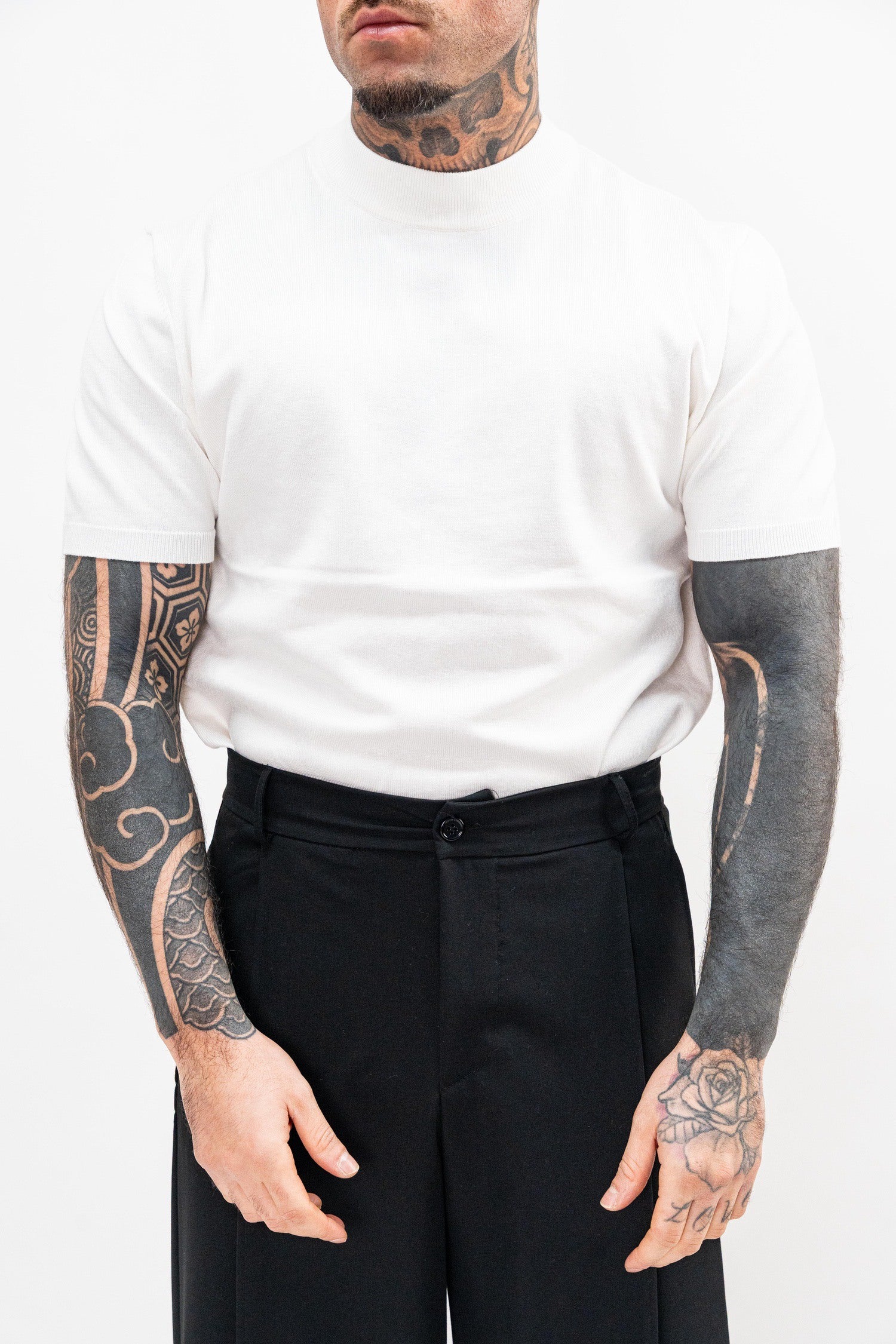 Maglia Girocollo Bianca - High Drip Studios